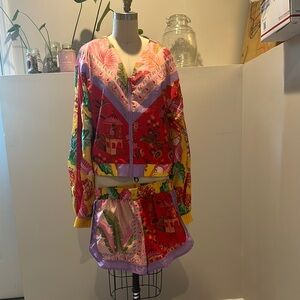 FARM Rio Multicolor Tropical Jacket and shorts Set